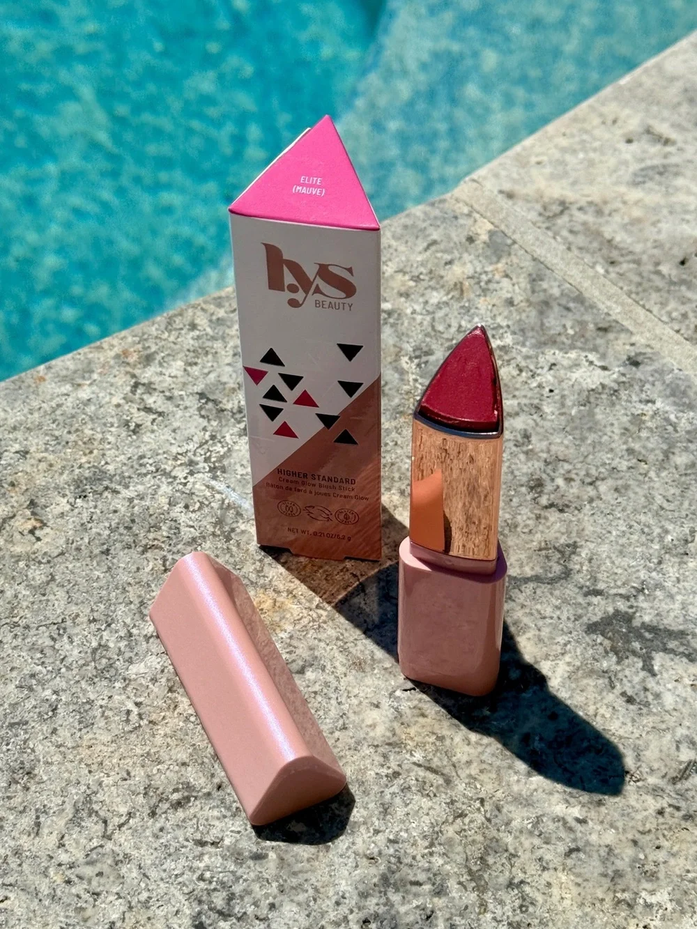 NEW LYS HIGHER STANDARD CREAM GLOW BLUSH STICK ELITE MAUVE